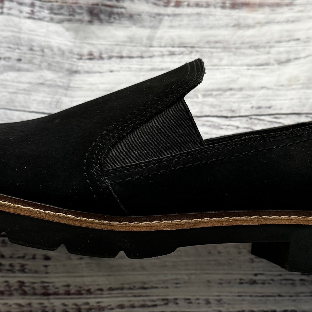 Blondo Phoebe Waterproof Lug Sole Loafers Black Nubuck Size 8.5 M Like New - Picture 7 of 10